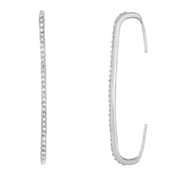 Cerena Slim Pavé Industrial Bar Cuff