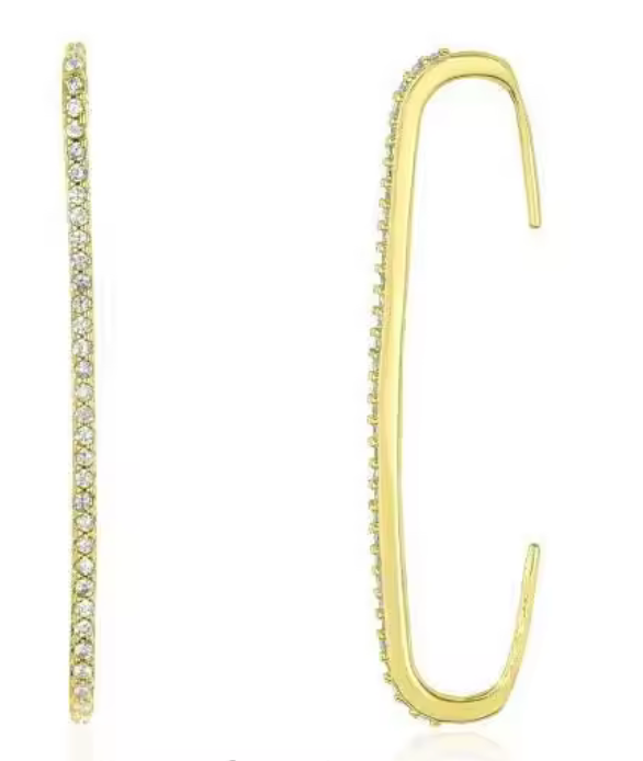 Cerena Slim Pavé Industrial Bar Cuff